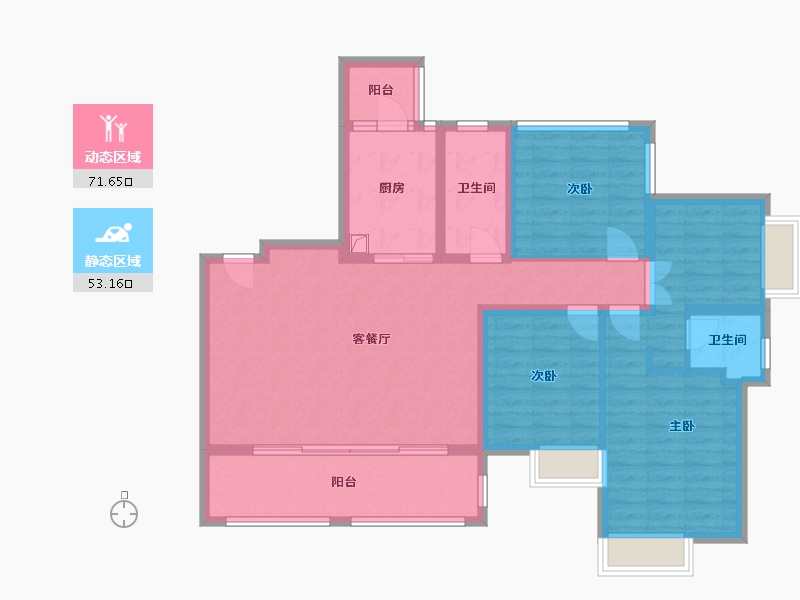 四川省-成都市-华府悦璟-108.00-户型库-动静分区