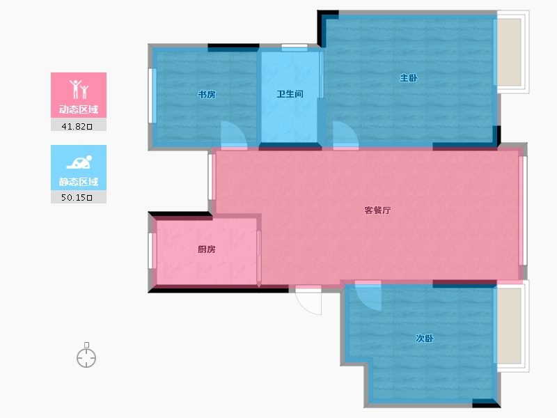 浙江省-金华市-中南君启-83.00-户型库-动静分区