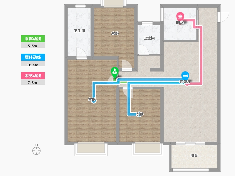 江苏省-无锡市-第一国际四期颐园-116.00-户型库-动静线