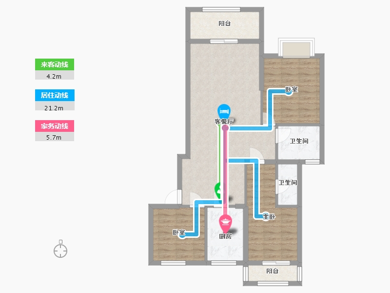 湖北省-武汉市-中建星光城-86.00-户型库-动静线