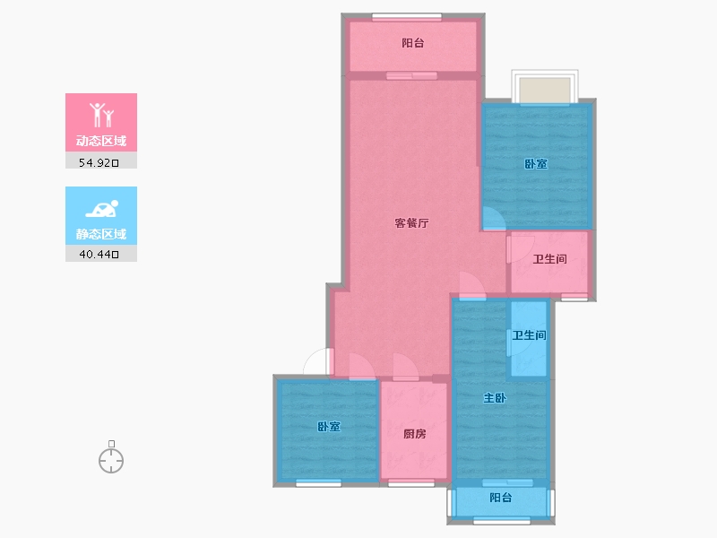 湖北省-武汉市-中建星光城-86.00-户型库-动静分区