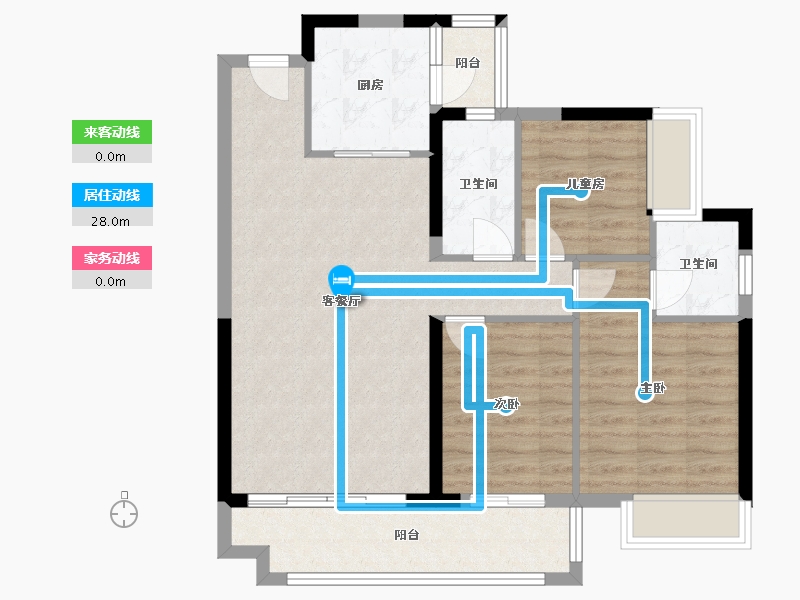 广东省-阳江市-清华苑-85.00-户型库-动静线