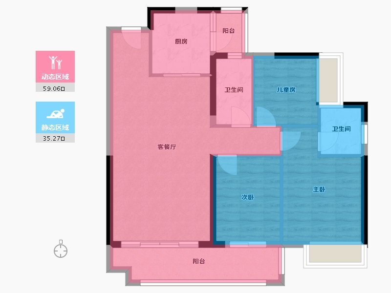 广东省-阳江市-清华苑-85.00-户型库-动静分区