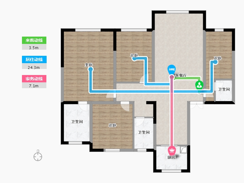 宁夏回族自治区-银川市-悦海天润府-140.00-户型库-动静线