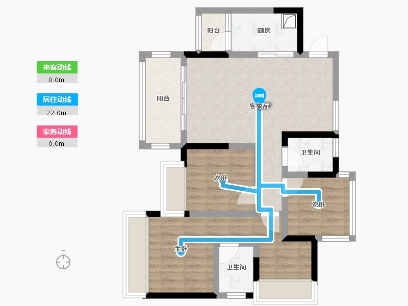 四川省-内江市-远达C区-80.07-户型库-动静线