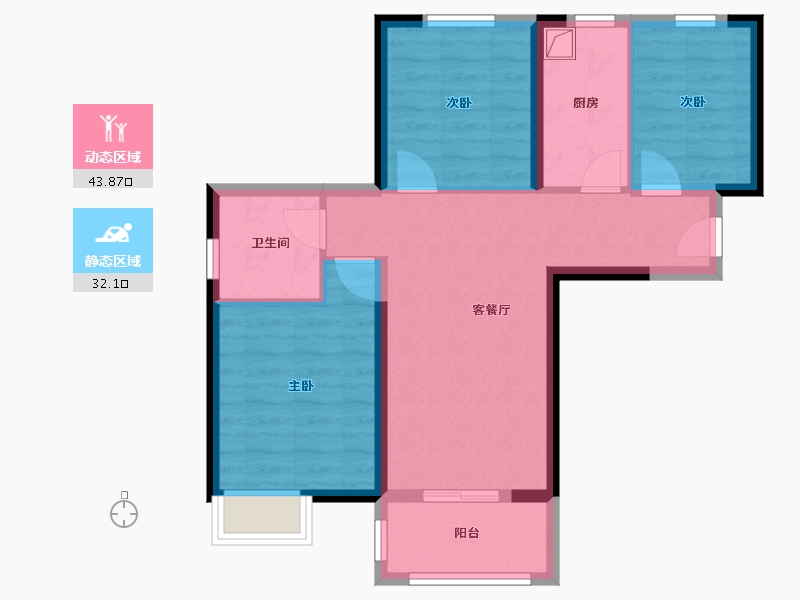 河南省-郑州市-景悦城-74.69-户型库-动静分区