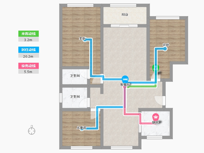 安徽省-阜阳市-润源太阳城-96.08-户型库-动静线