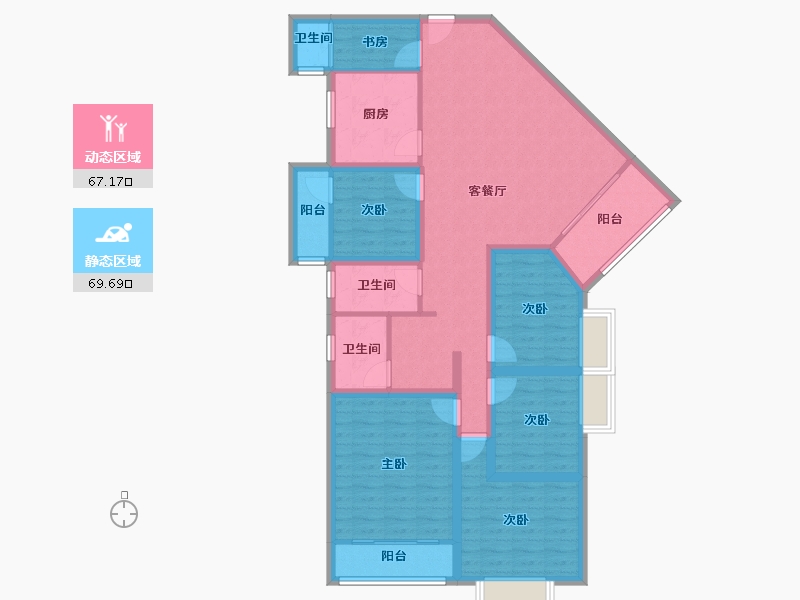 广东省-深圳市-瑞达苑-121.67-户型库-动静分区