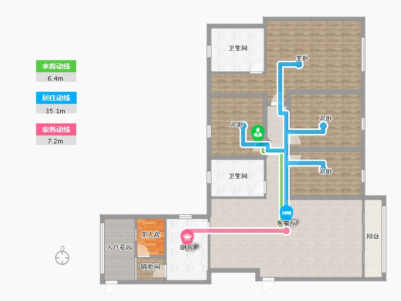 广东省-深圳市-雅颂居-165.71-户型库-动静线