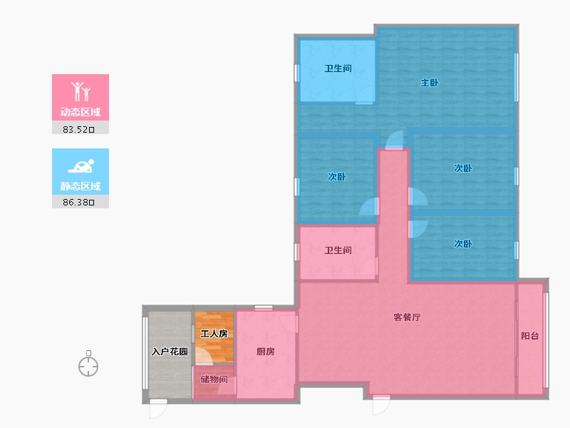 广东省-深圳市-雅颂居-165.71-户型库-动静分区