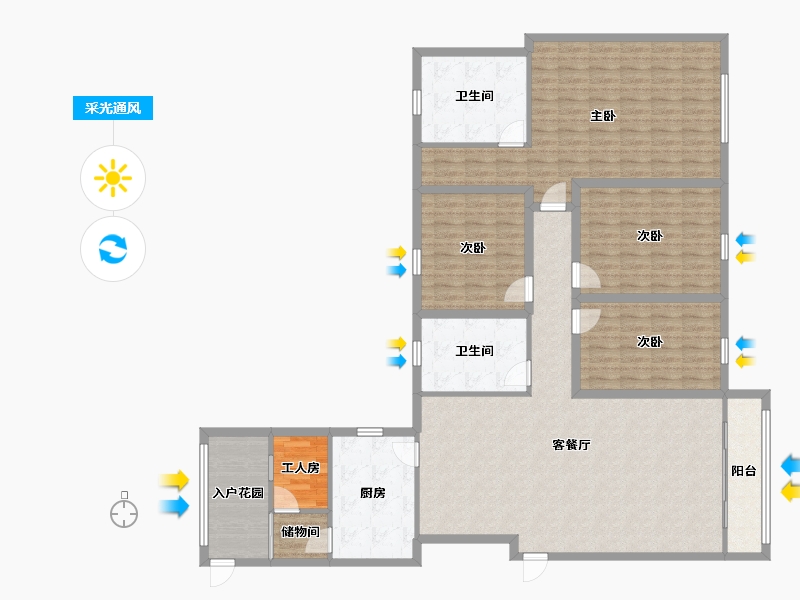 广东省-深圳市-雅颂居-165.71-户型库-采光通风