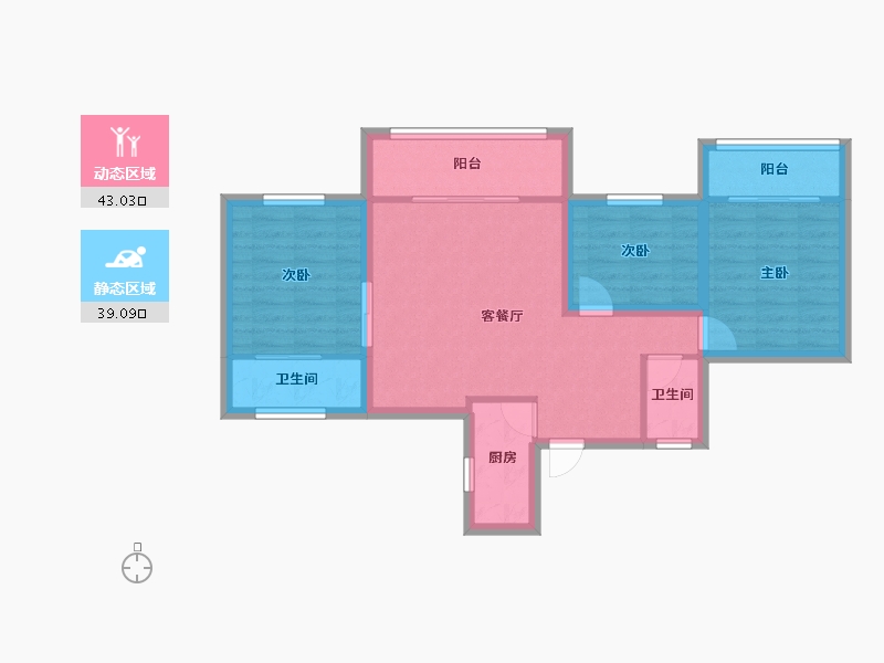 广东省-深圳市-长城盛世家园一期-73.08-户型库-动静分区