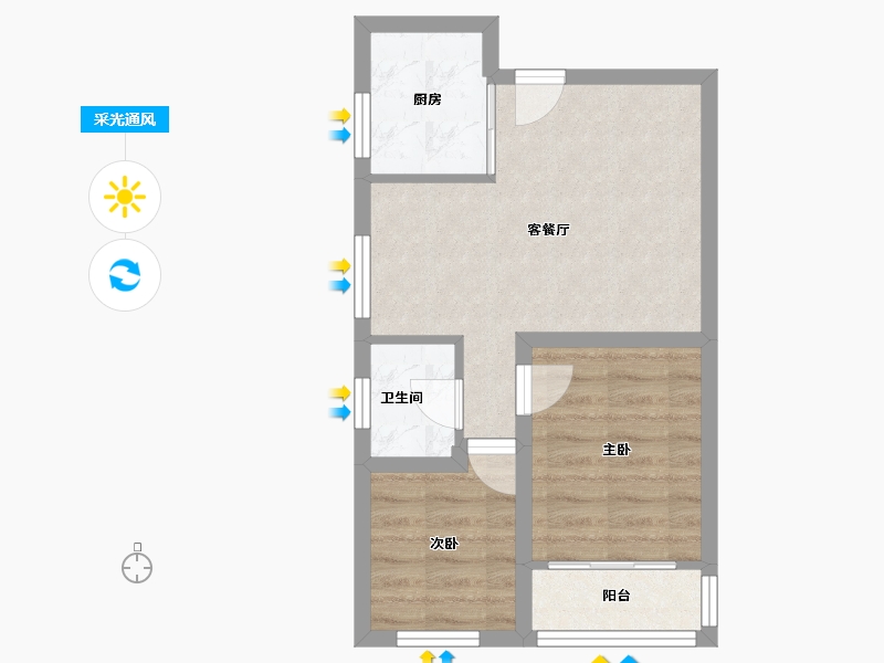 广东省-深圳市-景新花园-44.42-户型库-采光通风