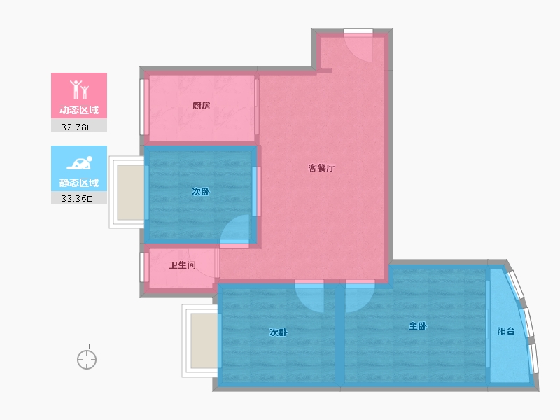 广东省-深圳市-馨庭苑(福田)-58.28-户型库-动静分区