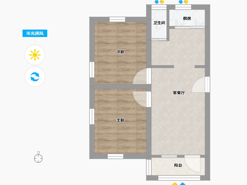 黑龙江省-鹤岗市-光侨街小区-38.24-户型库-采光通风