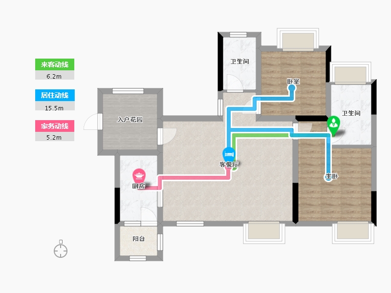 四川省-成都市-东城国际-81.60-户型库-动静线