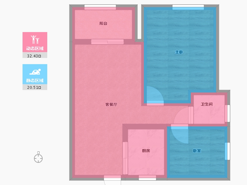 湖南省-长沙市-人民公馆-59.00-户型库-动静分区