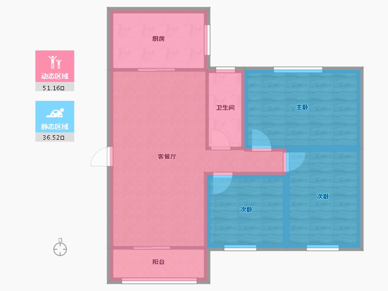 广东省-深圳市-碧景园-78.35-户型库-动静分区