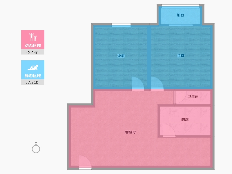 广东省-深圳市-香蜜二村-68.53-户型库-动静分区