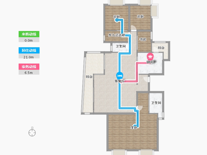 黑龙江省-鹤岗市-波托菲诺天鹅堡-158.43-户型库-动静线