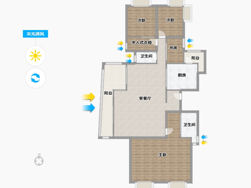 黑龙江省-鹤岗市-波托菲诺天鹅堡-158.43-户型库-采光通风