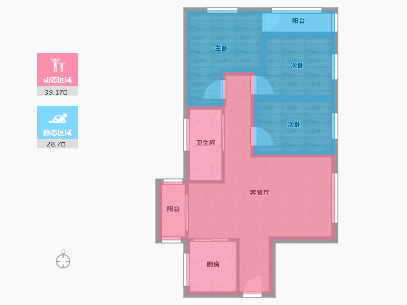 广东省-深圳市-景新花园-59.07-户型库-动静分区