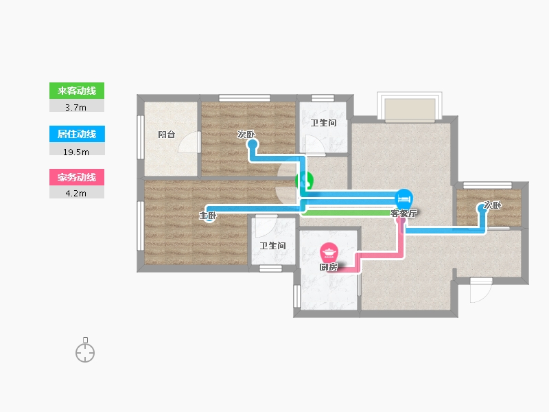 湖南省-长沙市-碧桂园-71.20-户型库-动静线