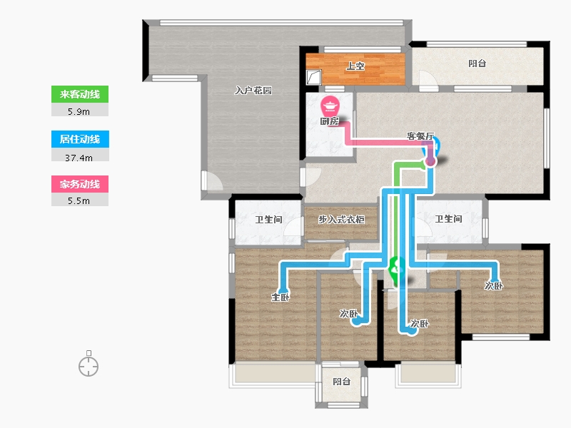 广东省-深圳市-万科第五园-180.00-户型库-动静线