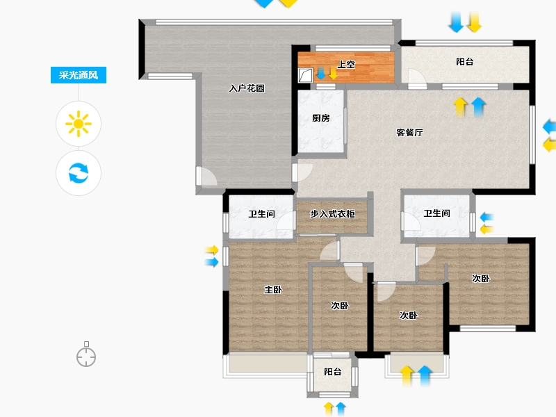 广东省-深圳市-万科第五园-180.00-户型库-采光通风