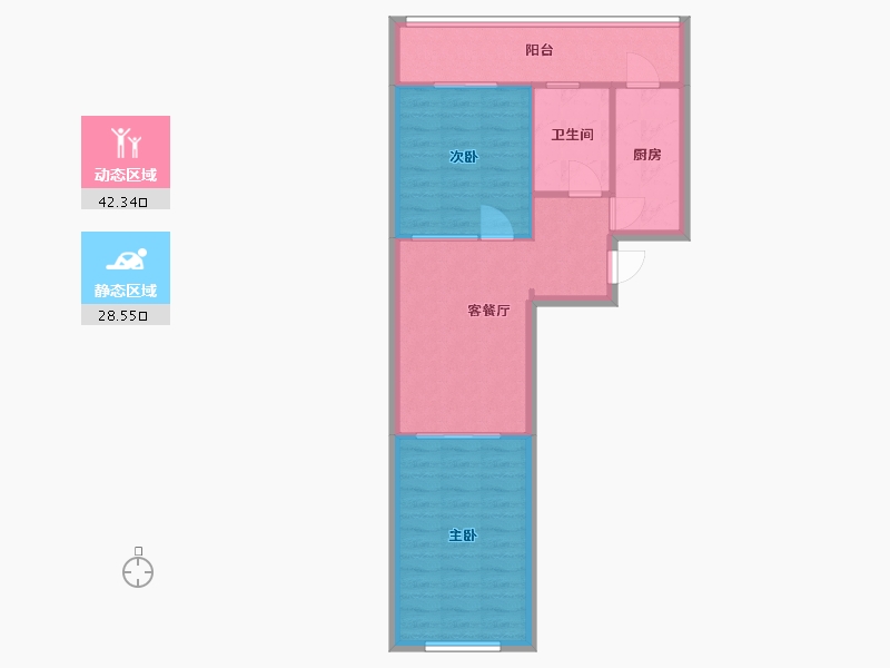 天津-天津市-红磡公寓-65.02-户型库-动静分区