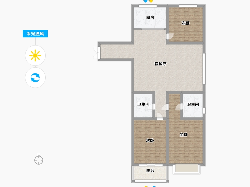 河北省-张家口市-境门御府-112.18-户型库-采光通风