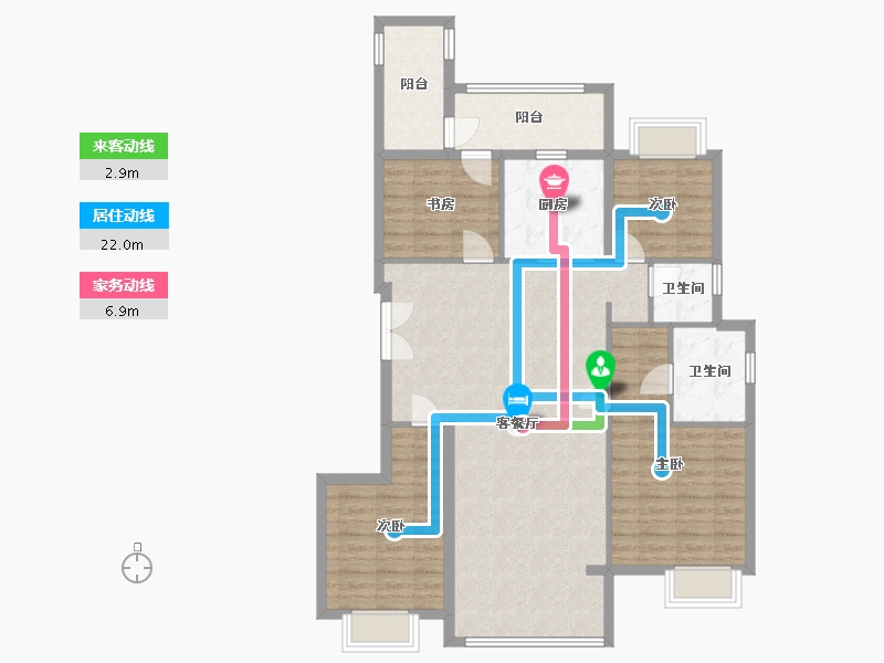 福建省-泉州市-禹洲天著-116.11-户型库-动静线