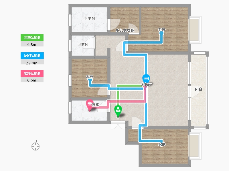 山东省-青岛市-上城御府小区-108.80-户型库-动静线