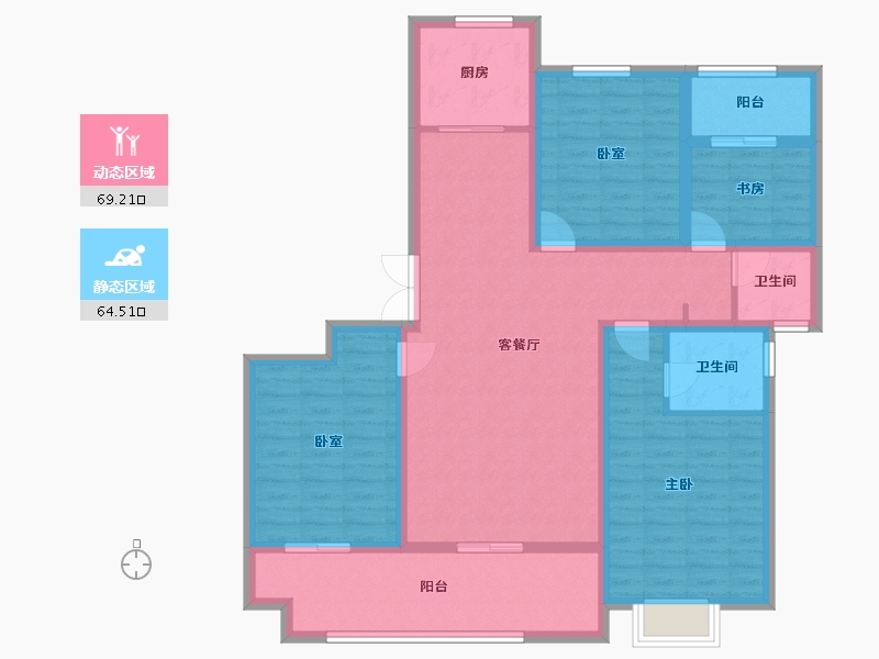 河南省-周口市-悦龙台-119.20-户型库-动静分区