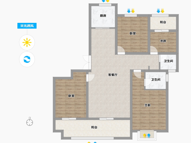 河南省-周口市-悦龙台-119.20-户型库-采光通风