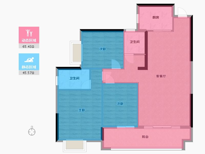 广西壮族自治区-来宾市-东方城-96.00-户型库-动静分区