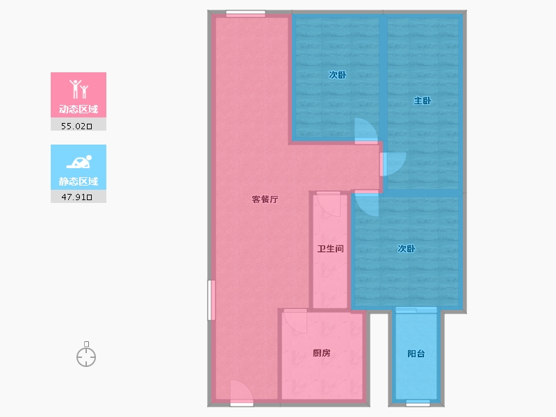 广东省-深圳市-香蜜二村-91.95-户型库-动静分区