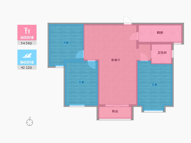 河北省-保定市-康远悦中心-86.40-户型库-动静分区