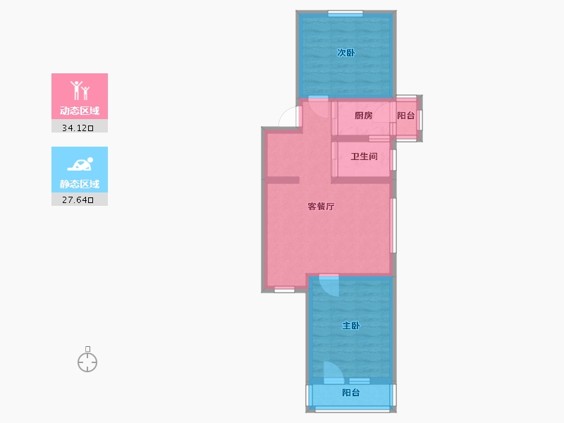 北京-北京市-建东苑-西区-67.69-户型库-动静分区