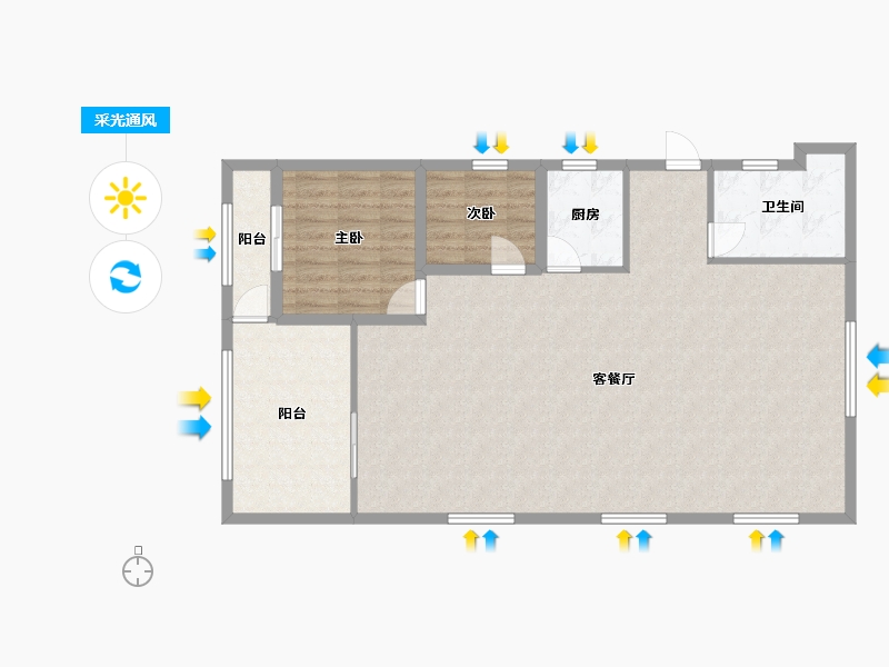 广东省-深圳市-天健名苑-105.27-户型库-采光通风