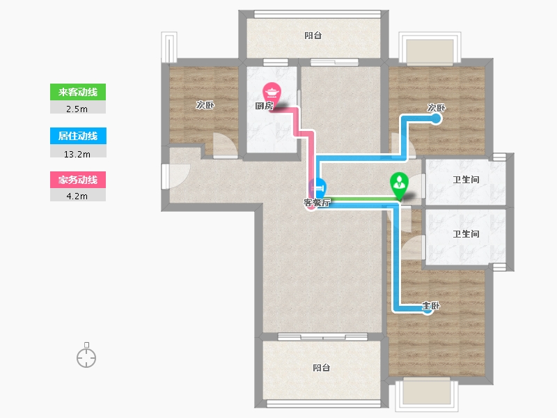 湖南省-郴州市-裕湘公馆-97.14-户型库-动静线