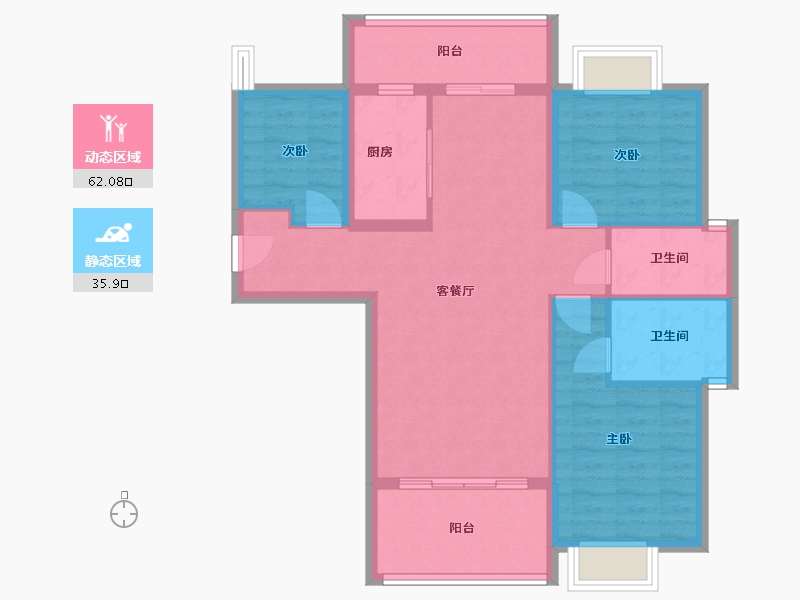 湖南省-郴州市-裕湘公馆-97.14-户型库-动静分区