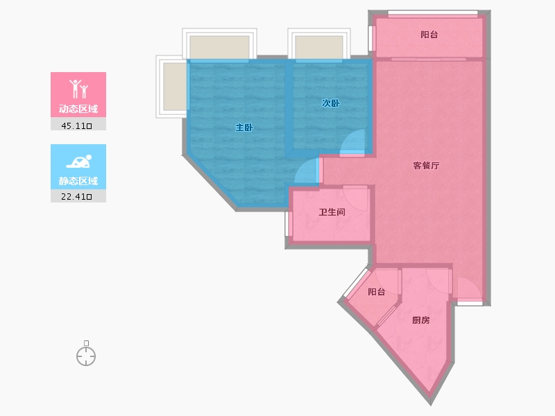 广东省-深圳市-香逸名园-59.78-户型库-动静分区