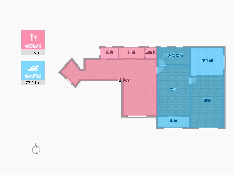 广东省-深圳市-东方玫瑰园-118.93-户型库-动静分区