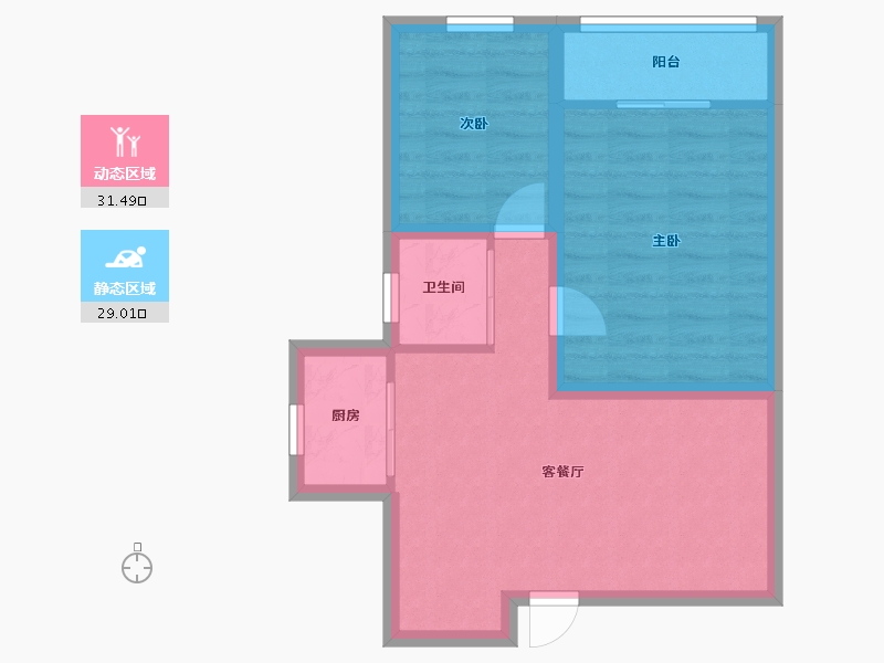 广东省-深圳市-景新花园-53.75-户型库-动静分区