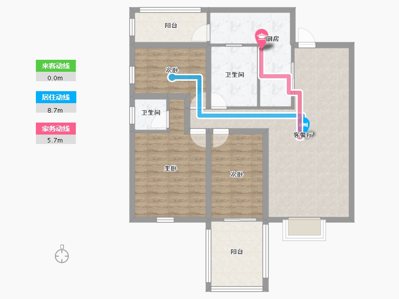 广东省-深圳市-香雅园-89.13-户型库-动静线