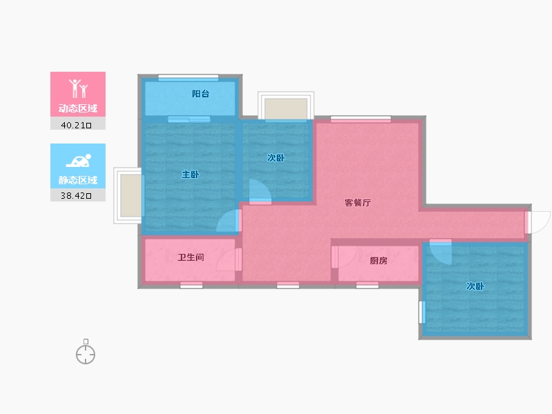 广东省-深圳市-赛格景苑-68.46-户型库-动静分区