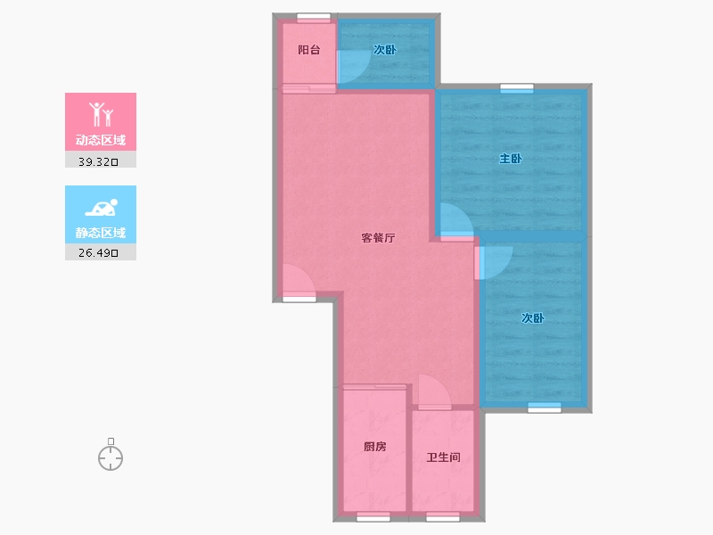 广东省-深圳市-香蜜二村-58.28-户型库-动静分区