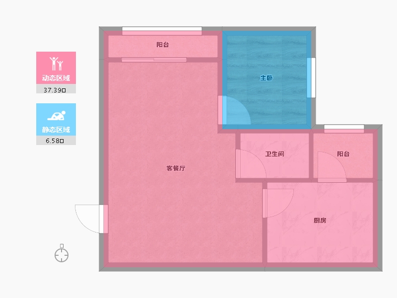 广东省-深圳市-青莲公寓-39.00-户型库-动静分区