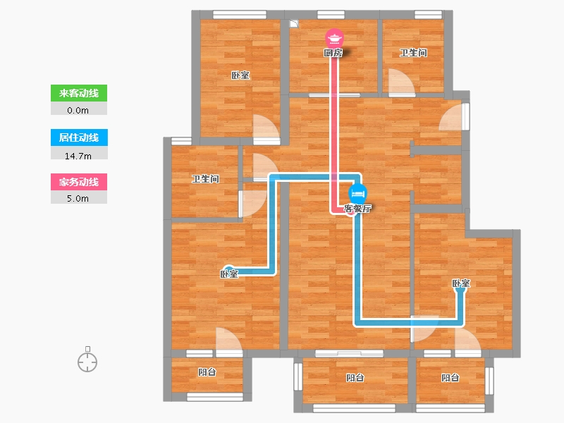 河北省-廊坊市-万科朗润园-87.96-户型库-动静线